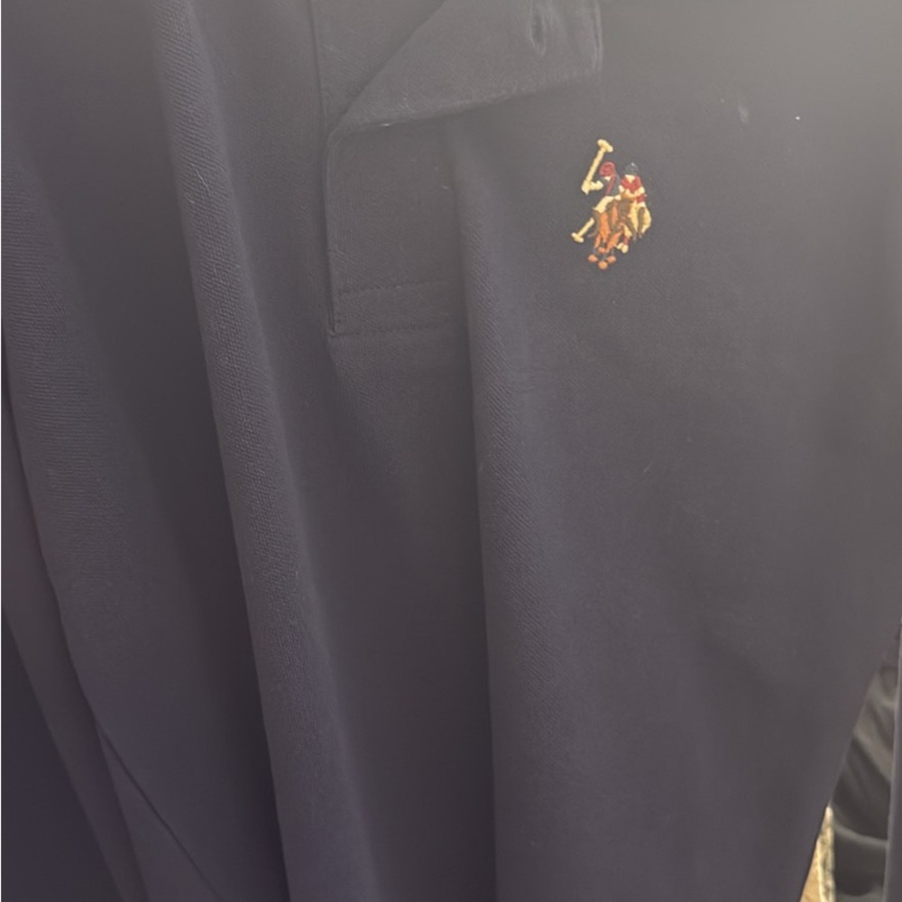 Navy Polo Shirt with Embroidered Logo